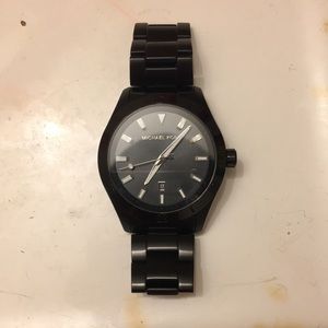 Black Michael Kors watch in amazing condition!